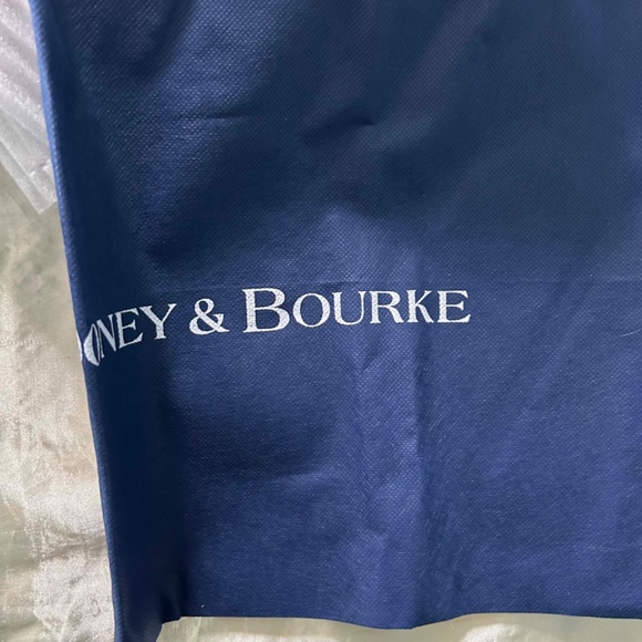 TOTE, DOONEY & BURKE, LEATHER, TURQUOISE WITH BROWN ACCENTS, ADJUSTABLE LEATHER - Picture 8 of 12